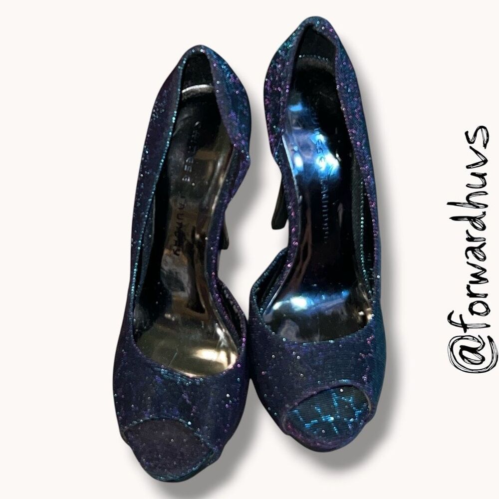 Chinese Laundry Iridescent D’Orsay Peep Toe Heels 6.5 - Picture 7 of 9